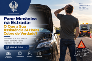 Pane mecânica na estrada e assistência 24 horas para seguro auto
